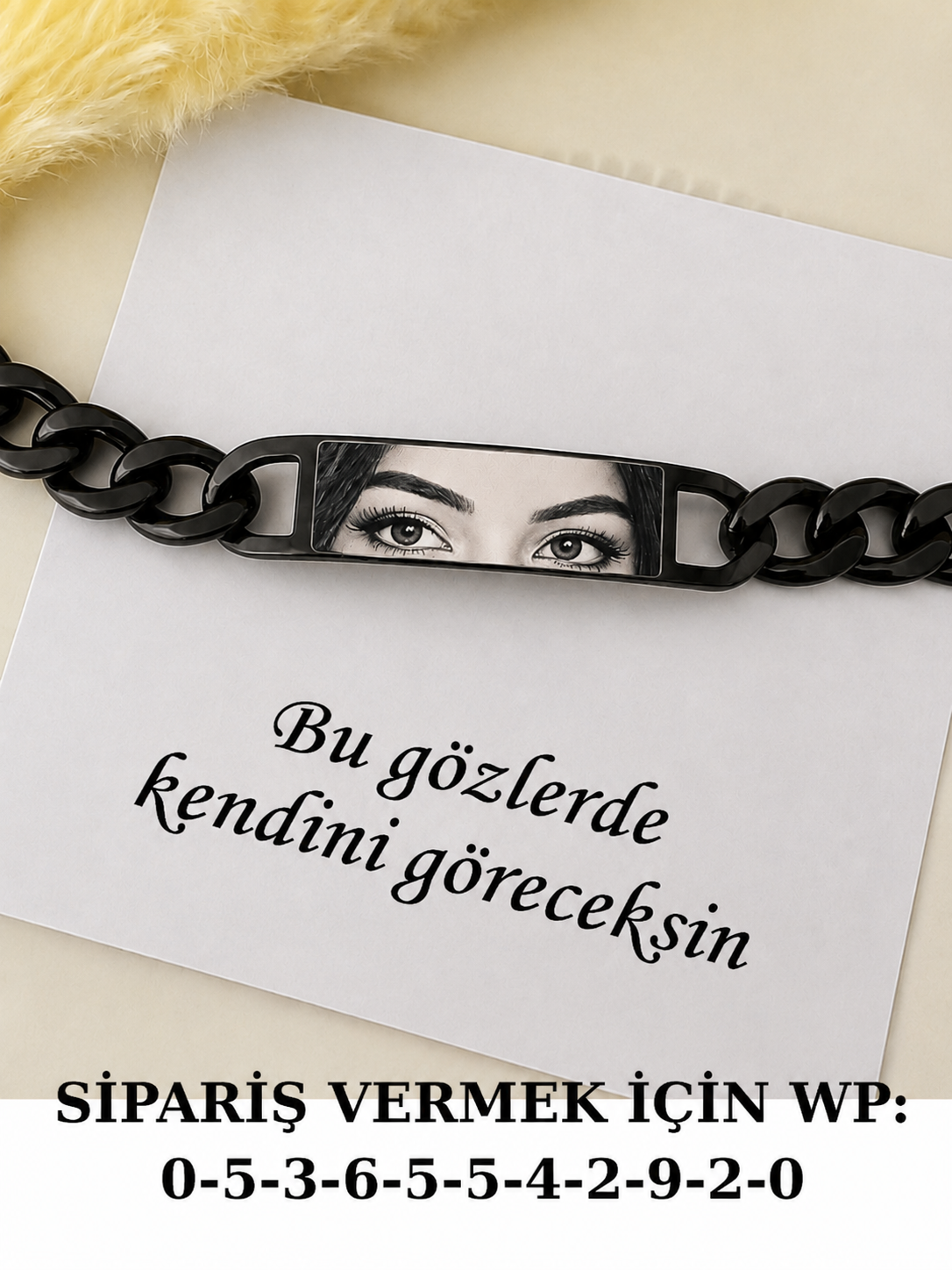 Göz Resimli Çelik Bileklik