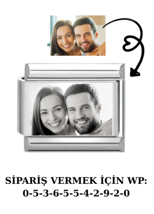 Yazılı İtalyan Bileklik Ek Charmı