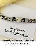Göz Resimli Çelik Bileklik