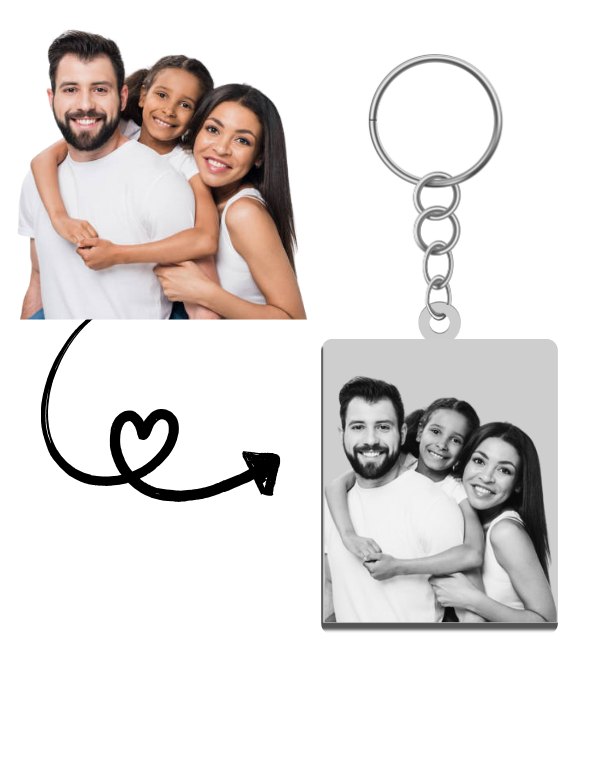 Resimli Kare Anahtarlık
