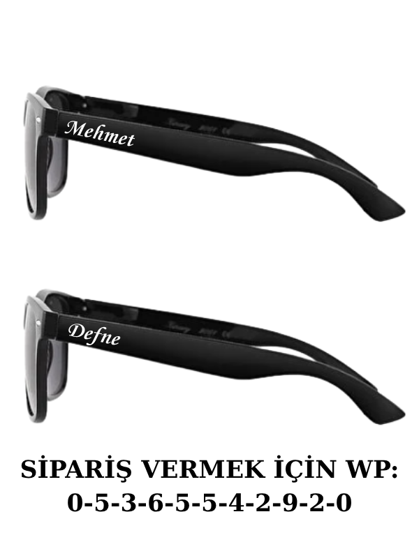İsimli Unisex Güneş Gözlüğü