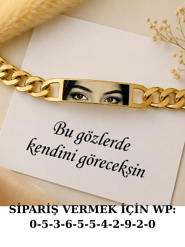 Göz Resimli Çelik Bileklik