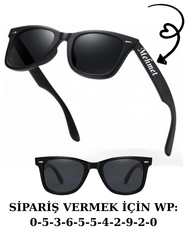 İsimli Unisex Güneş Gözlüğü