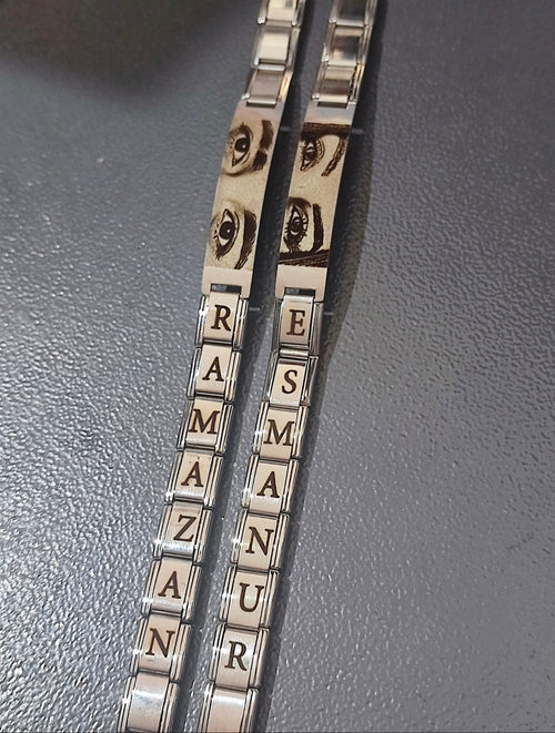 Göz Kazımalı İtalyan Charm Bileklik
