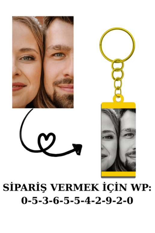 Resimli Geniş Bar Anahtarlık